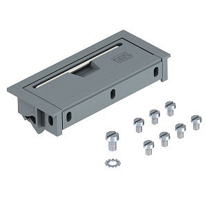 Schnurauslass für Rahmenkassette, PA, eisengrau, RAL 7011