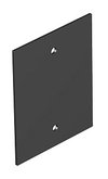 Abdeckplatte ohne Lochbild für T12L 71x88mm, PVC, graphitschwarz, RAL 9011