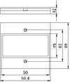 Abdeckplatte für 2f Modul 45 in T12L 94.5x88mm, PA, graphitschwarz, RAL 9011