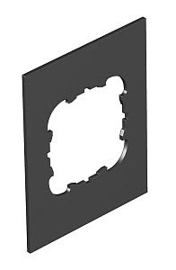 Abdeckplatte 1xEK für T12L 71x88mm, PVC, graphitschwarz, RAL 9011