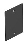 Abdeckplatte ohne Lochbild für T4B 55x77mm, PVC, graphitschwarz, RAL 9011