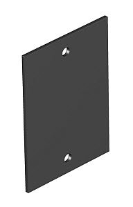 Abdeckplatte ohne Lochbild für T4B 55x77mm, PVC, graphitschwarz, RAL 9011