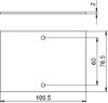 Abdeckplatte ohne Lochbild für T4B 110x77mm, PVC, graphitschwarz, RAL 9011