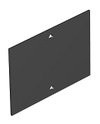 Abdeckplatte ohne Lochbild für T4B 110x77mm, PVC, graphitschwarz, RAL 9011