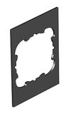Abdeckplatte 1xEK für T4B 55x77mm, PVC, graphitschwarz, RAL 9011