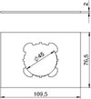 Abdeckplatte 1xEK für T4B 110x77mm, PVC, graphitschwarz, RAL 9011