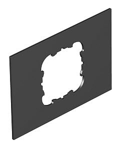 Abdeckplatte 1xEK für T4B 110x77mm, PVC, graphitschwarz, RAL 9011