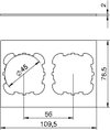 Abdeckplatte 2xEK für T4B 110x77mm, PVC, graphitschwarz, RAL 9011