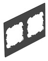 Abdeckplatte 2xEK für T4B 110x77mm, PVC, graphitschwarz, RAL 9011