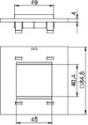 Abdeckplatte 1f Modul 45 für T4L/T8NL, PA, lichtgrau, RAL 7035