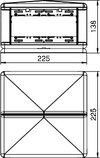 Telitank 225x225x125, PA, lichtgrau, RAL 7035