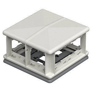 Telitank 225x225x125, PA, lichtgrau, RAL 7035