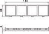 Einbaurahmen für 4 x 1 Modul 45, PC/ABS, graphitschwarz, RAL 9011