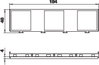 Einbaurahmen für 3 x 1 Modul 45, PC/ABS, graphitschwarz, RAL 9011