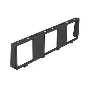Einbaurahmen für 3 x 1 Modul 45, PC/ABS, graphitschwarz, RAL 9011