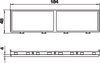 Einbaurahmen für 2f + 2f Modul 45, PC/ABS, graphitschwarz, RAL 9011
