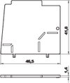 Trennsteg für Gerätebecher Modul 45, PA, graphitschwarz, RAL 9011