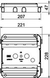 Modulträger für Systemhöhe 55 mm, PA, graphitschwarz, RAL 9011