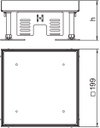 Quadratische Kassette blind 200x200mm, A2, 1.4301