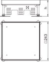 Quadratische Kassette blind 243x243mm, A2, 1.4301