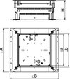 Zug- und Abzweigdose für Estrichhöhe 165-220mm 410x367x165, St, FS