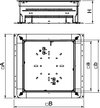 Zug- und Abzweigdose für Estrichhöhe 165-220mm 510x467x165, St, FS