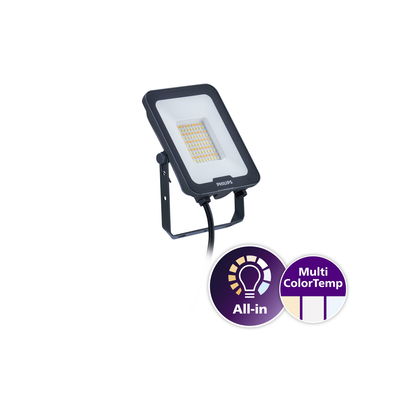 Ledinaire All-in-Scheinwerfer, 50 W, 5500 lm, 6000 lm, 3000 K, 4000 K, 6500 K, CRI80, Symmetrisch, IP65