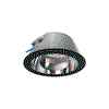 GreenSpace Downlight, 3D printed, 13.5 W, D200 mm, 2100 lm, 4000 K, Hochglanzreflektor, Klar, IP20
