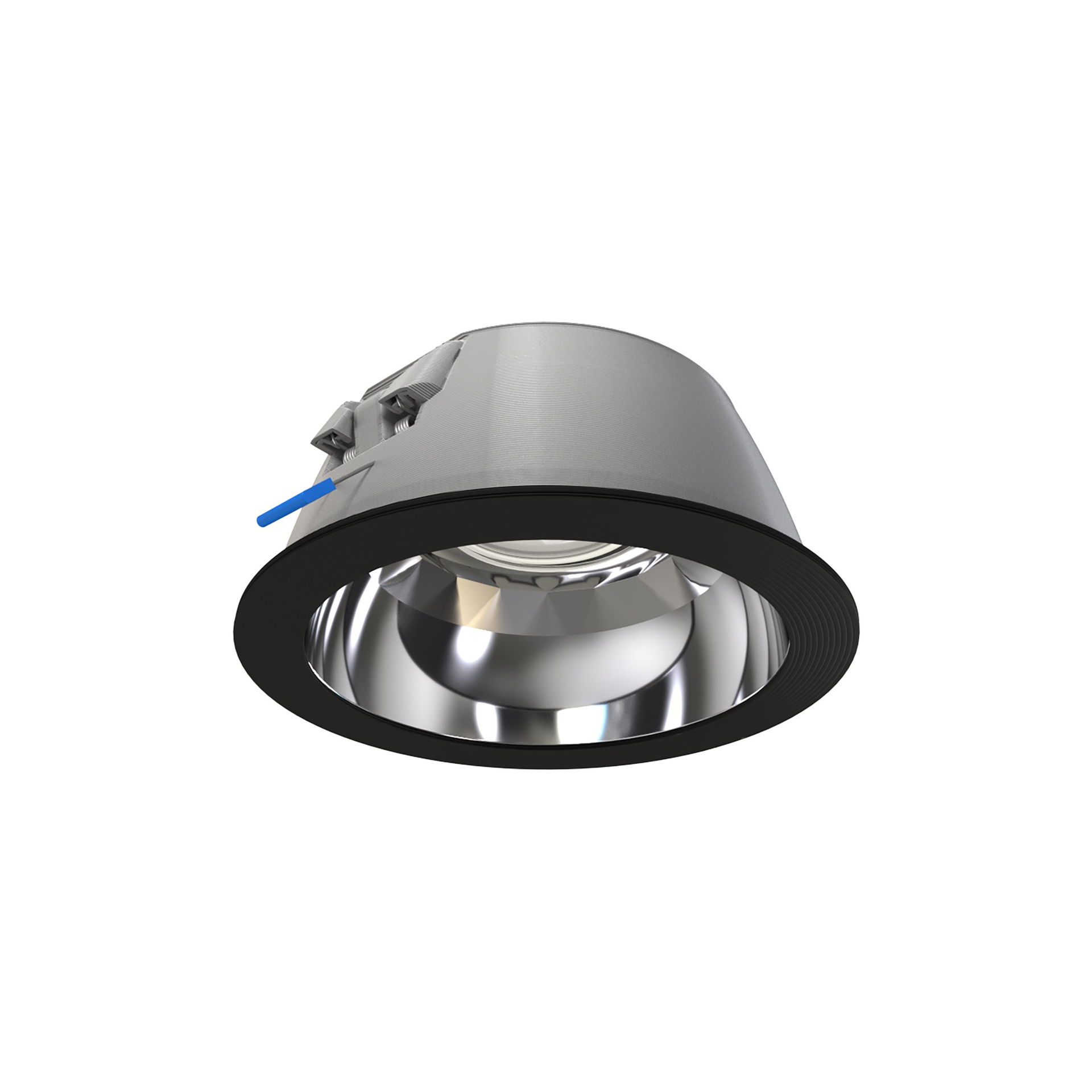 GreenSpace Downlight, 3D printed, 13.4 W, D200 mm, 2100 lm, 4000 K, Hochglanzreflektor, Klar, IP20