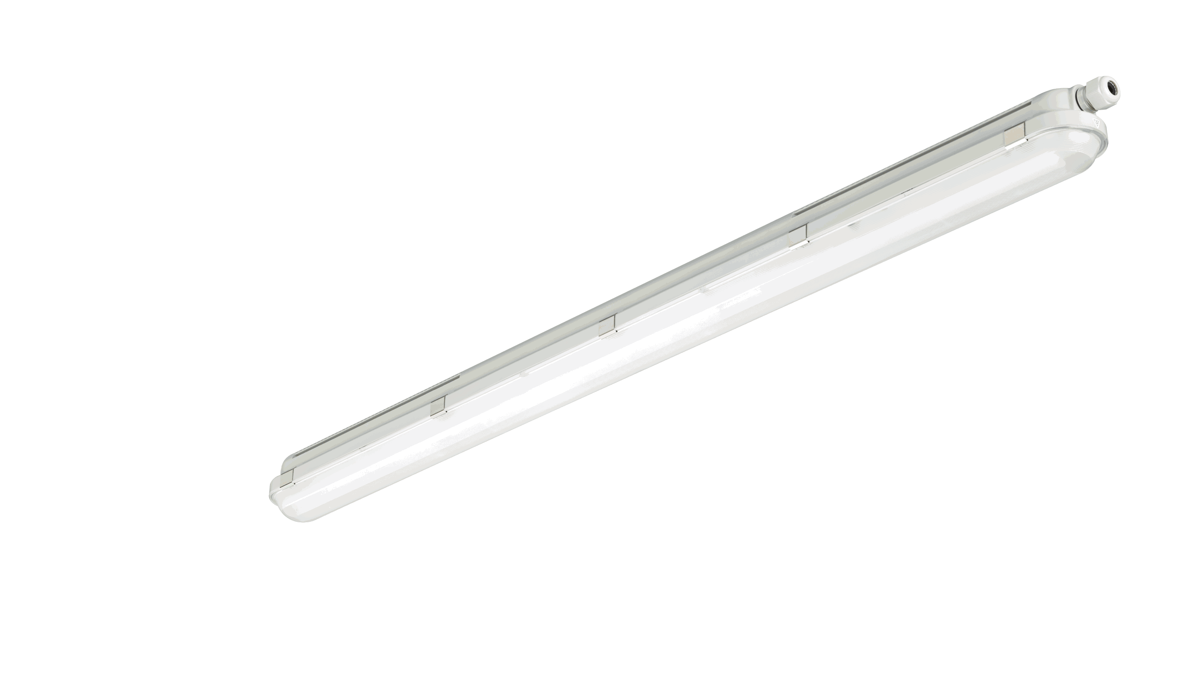 CoreLine Feuchtraumleuchte WT120C, 30 W, L1200 mm, 4000 lm, 4000 K, Kabellos, Interact Ready, Breitstrahlend (WB), Satiniert, IP65, IK08, TW1-ready