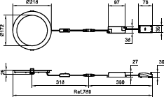 Ledinaire Slim Downlight -  Downlight/spot/floodlight -  Systemleistung: 19 W -  Ähnlichste Farbtemperatur: 3000 K