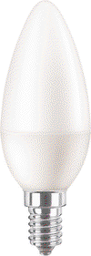 CorePro, LEDbulb, B38, 60 W, E14, 2700 K, 806 lm, CRI 80, 15000 Stunde(n), Kunststoff