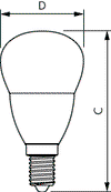 CorePro, LEDbulb, P45, 40 W, E14, 2700 K, 470 lm, CRI 80, 15000 Stunde(n), Kunststoff