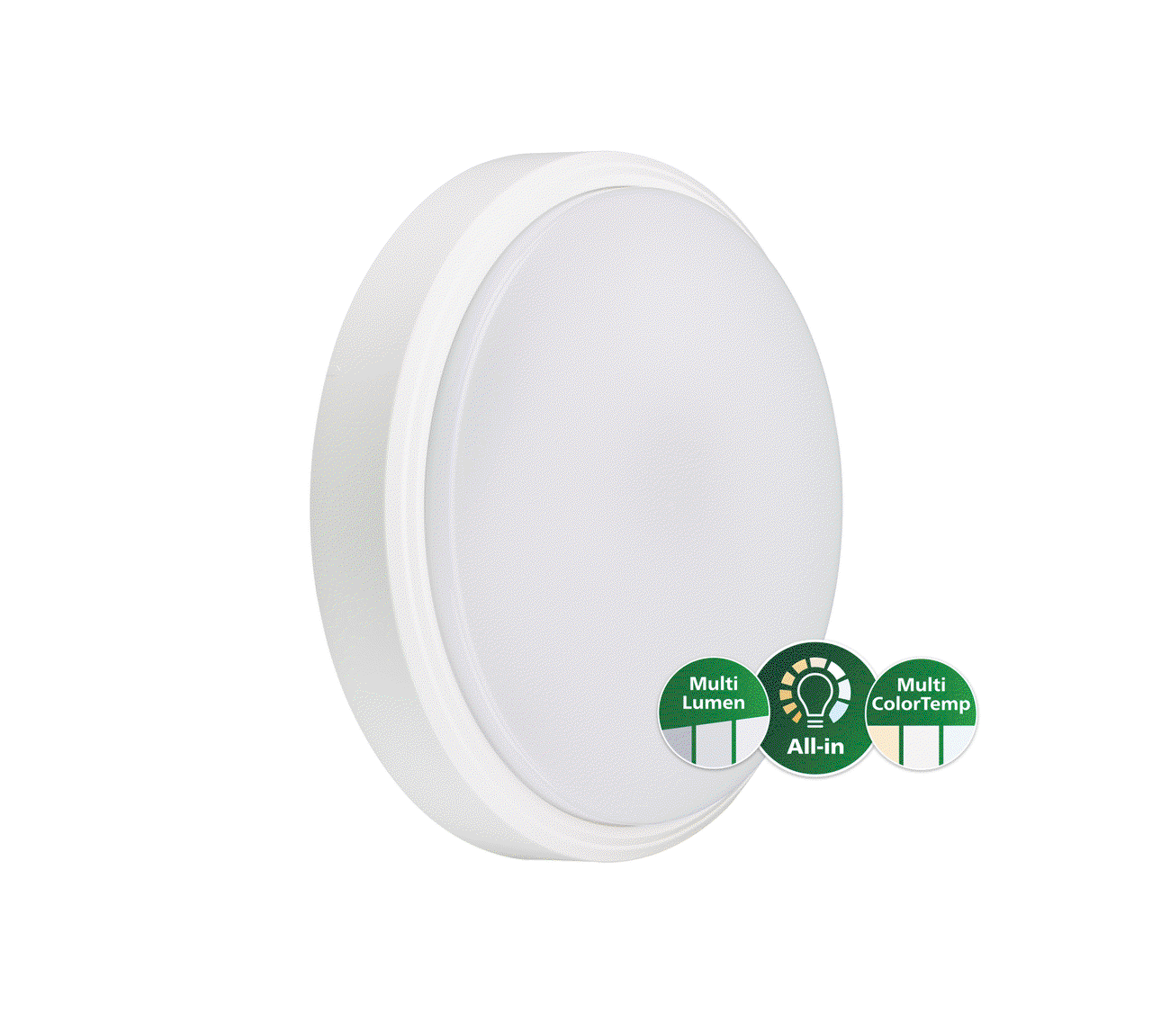 CoreLine Wand- und Deckenleuchte, All-in, 30 W, 12 W, 1400 lm, 4050 lm, 2700 K, 3000 K, 4000 K, Sensorgestütztes Dimmen, MDU2, EL-ready – Bild 2 von 6