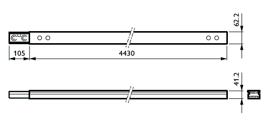LL554T | Maxos unify rail 4430mm, ﻿IP20 | Fernhalten von Fingern – Bild 4 von 4