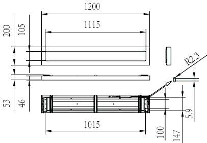 CoreLine Anbauleuchten, 27.5 W, 200x1200 mm, 4000 lm, 3000 K, Kabellos, Interact Ready, UGR19 – Bild 10 von 10