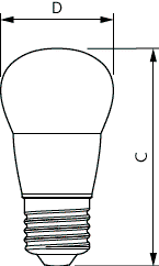 CorePro, LEDbulb, P45, 40 W, E27, 2700 K, 470 lm, CRI 80, 15000 Stunde(n), Kunststoff – Bild 4 von 4