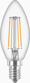 CorePro, LEDbulb, B35, 40 W, E14, 2700 K, 470 lm, CRI 80, 15000 Stunde(n), Glas