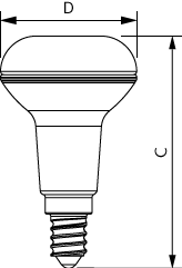 CorePro, LEDspot, R50, 40 W, E14, 2700 K, 210 lm, CRI 80, 15000 Stunde(n), Glas – Bild 4 von 4