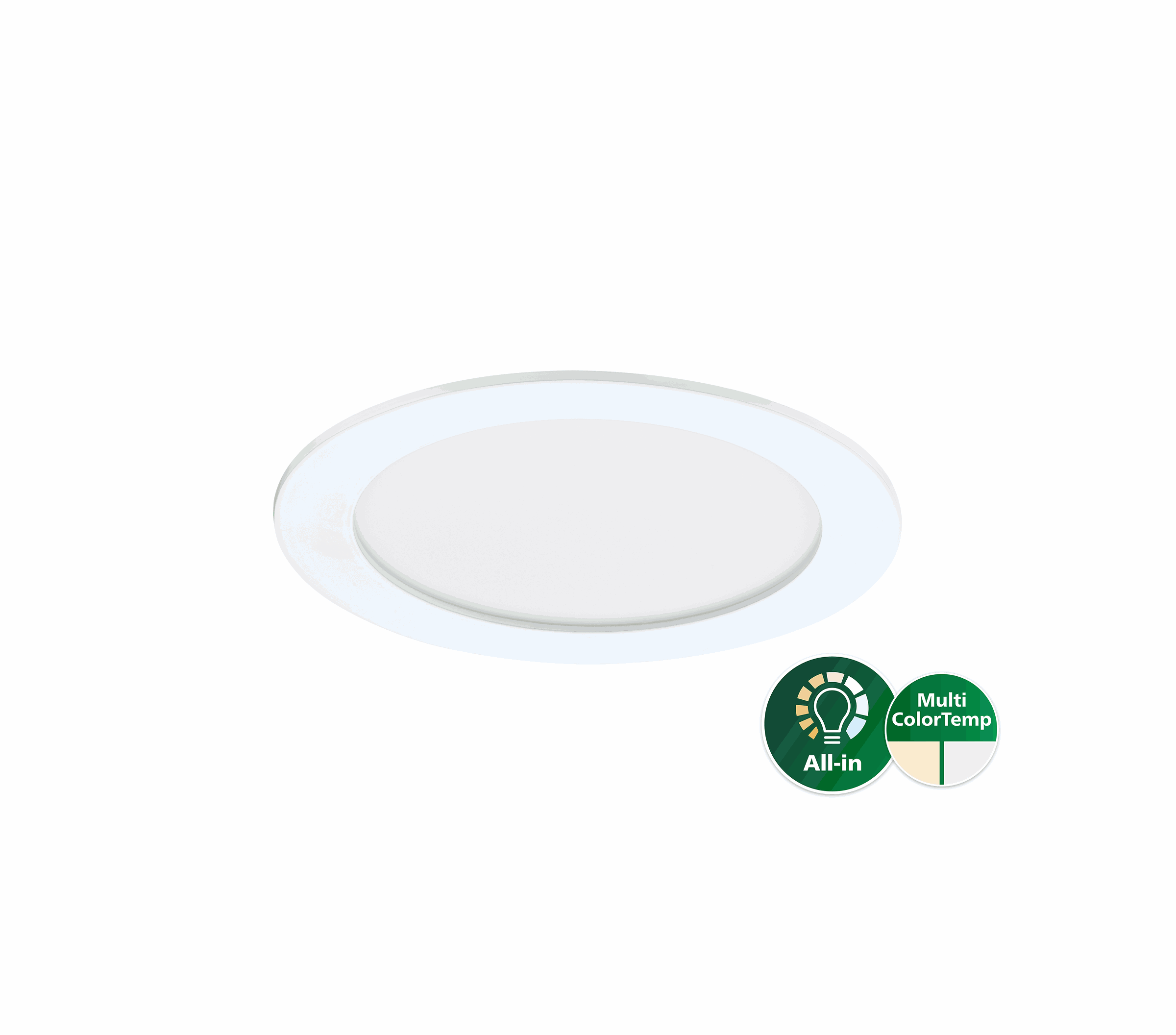 CoreLine Slim Downlight, All-in, 11 W, D155, 1100 lm, 3000 K, 4000 K, Matt, IP20/44
