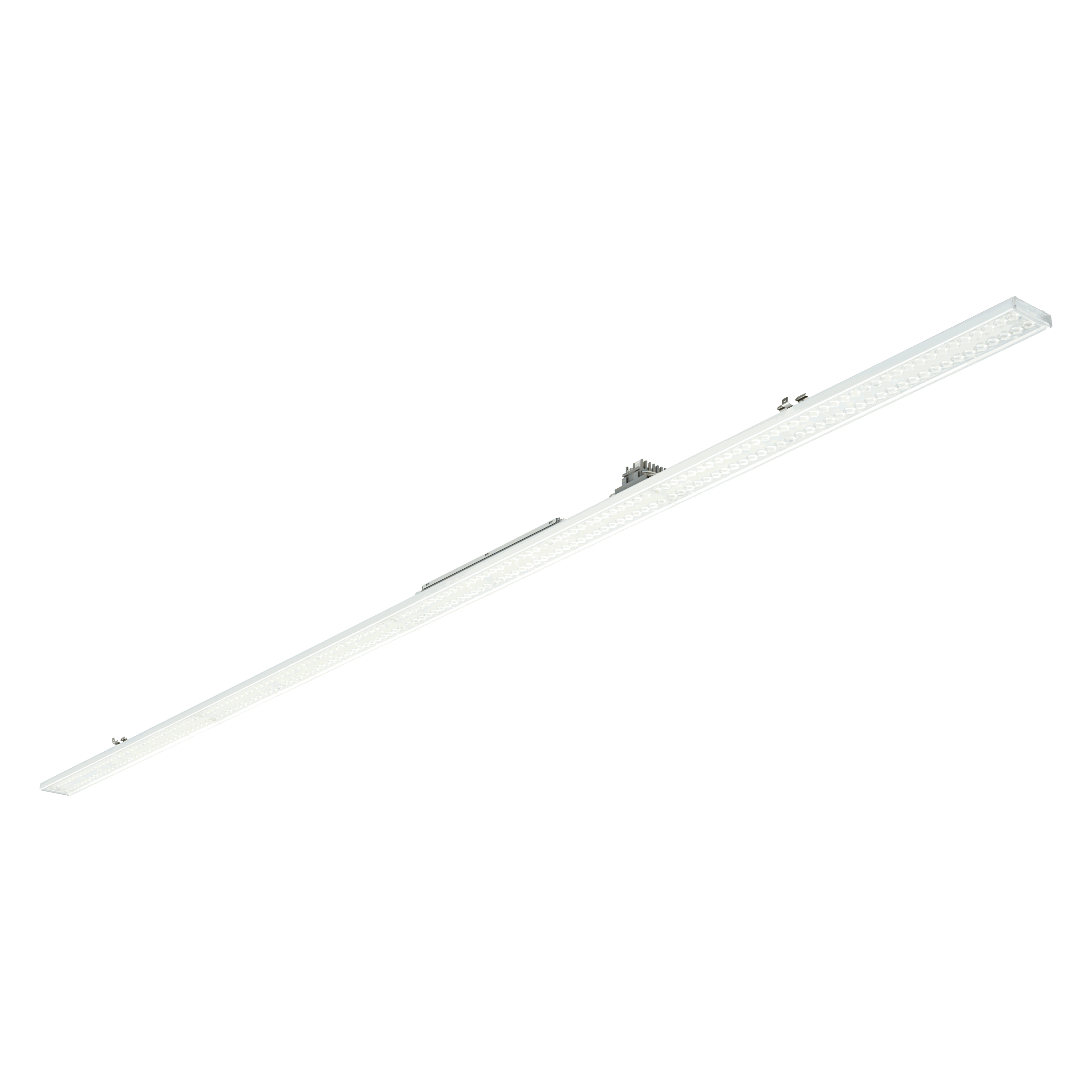 Maxos fusion, trunking light unit, 57 W, L2276 mm, 10100 lm, 4000 K, DALI-regelbar, Interact Ready, Breitstrahlend (WB), Texturiert, Weiß, IP20