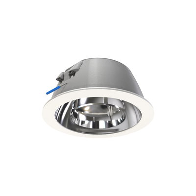 GreenSpace Downlight, 3D printed, 19.1 W, D200 mm, 3000 lm, 4000 K, UGR19, Hochglanzreflektor, Klar, IP20