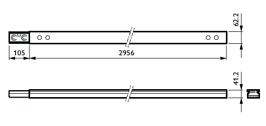 LL553T | Maxos unify rail 2956mm – Bild 4 von 4