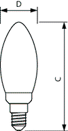 MASTER Value, LEDbulb, B35, 40 W, E14, 2700 K, 470 lm, CRI 90, 15000 Stunde(n), Glas