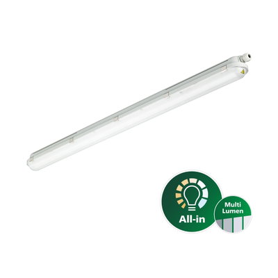 CoreLine waterproof gen3, All-in, 28.5 W, 16.6 W, L1200 mm, 2700 lm, 3300 lm, 3900 lm, 4600 lm, 4000 K, Symmetrisch, Klar, IP66, IK08, EL-ready