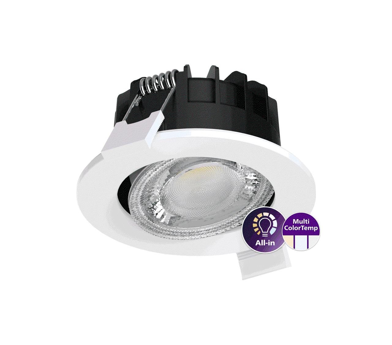 Ledinaire Clear Accent, Adjustable, All-in, 6 W, 550 lm, 2700 K, 3000 K, 4000 K, Phasenanschnitt-Dimmen, Abstrahlungswinkel (40°), Weiß, IP20/65 – Bild 2 von 6