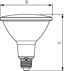 CorePro, LEDspot, PAR38, 60 W, E27, 2700 K, 750 lm, CRI 90, 15000 Stunde(n), Glas – Bild 4 von 4