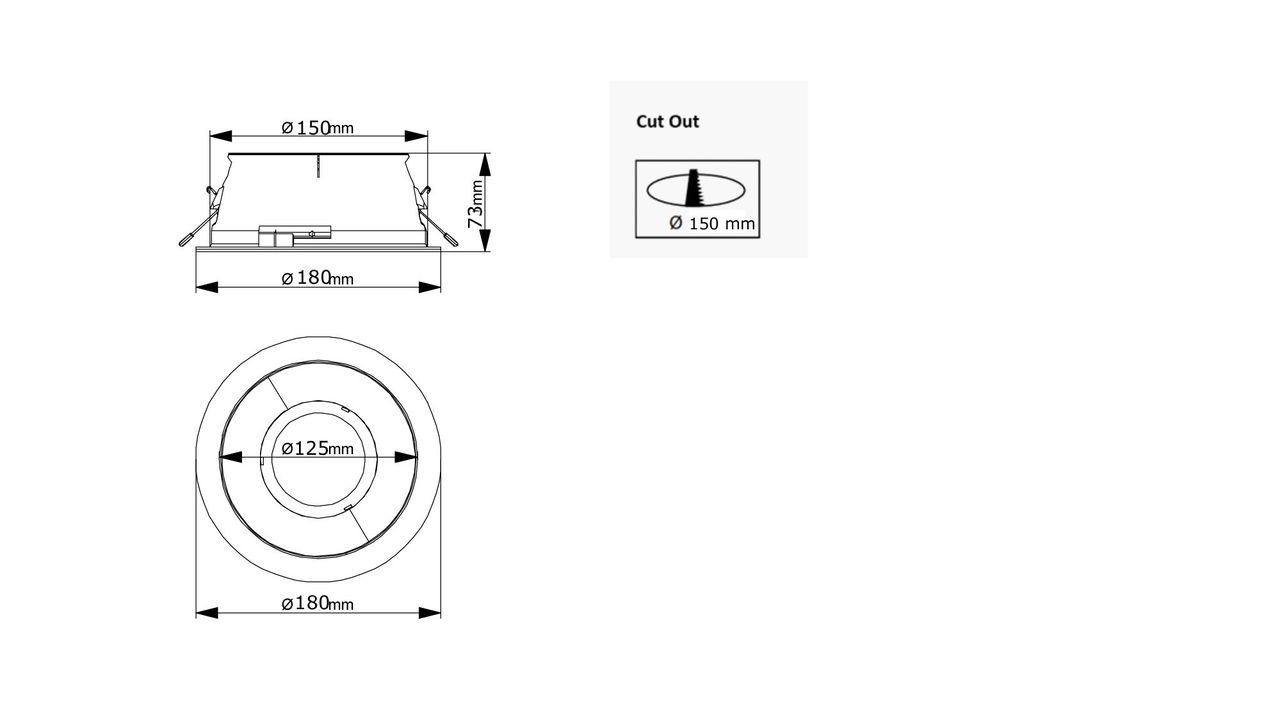 GreenSpace Downlight, 3D printed, 13.4 W, D150 mm, 2100 lm, 4000 K, Hochglanzreflektor, Klar, IP20 – Bild 5 von 5