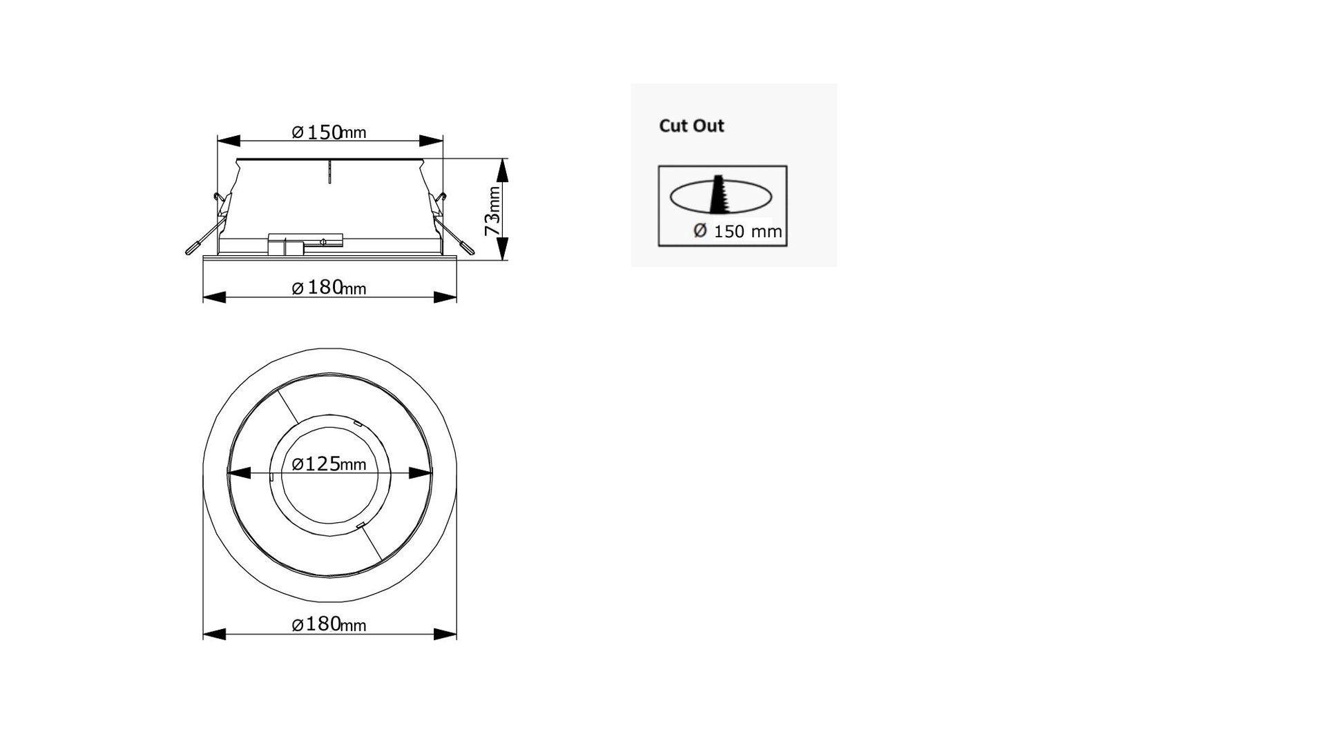GreenSpace Downlight, 3D printed, 13.4 W, D150 mm, 2100 lm, 4000 K, Hochglanzreflektor, Klar, IP20 – Bild 5 von 5