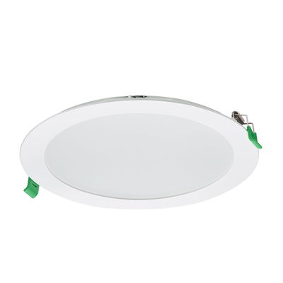 CoreLine Slim Downlight, All-in, 17.5 W, D205 mm, 2000 lm, 2100 lm, 3000 K, 4000 K, Texturiert, IP20/44, EL-ready